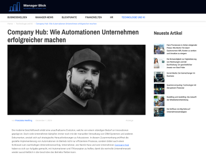 Company Hub: Wie Automationen Unternehmen erfolgreicher machen.